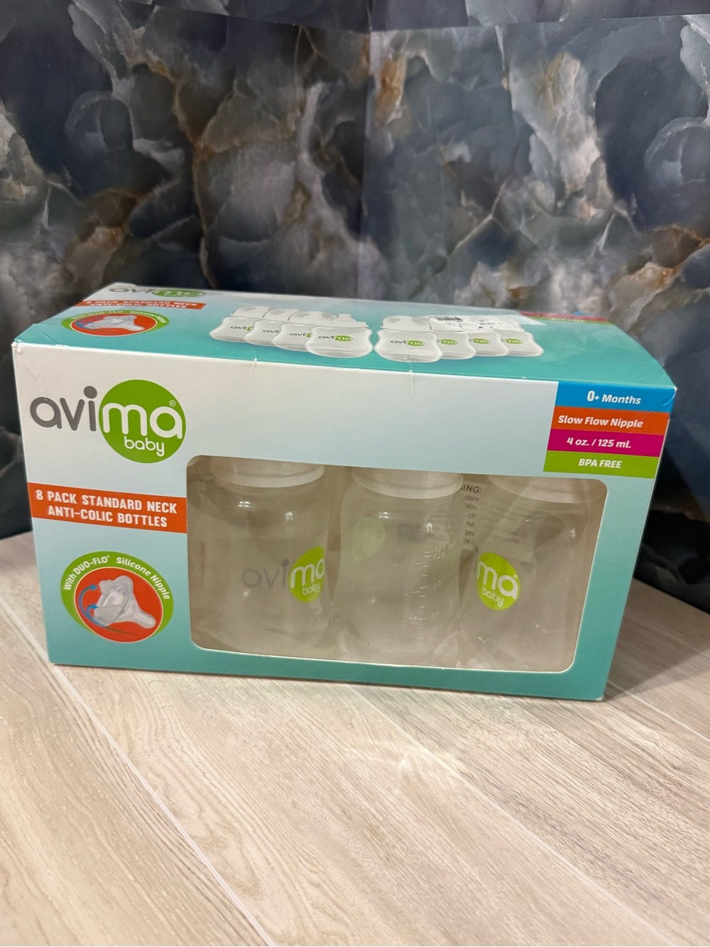 Avima Baby 8-Pack Standard Neck Anti-Colic Bottles